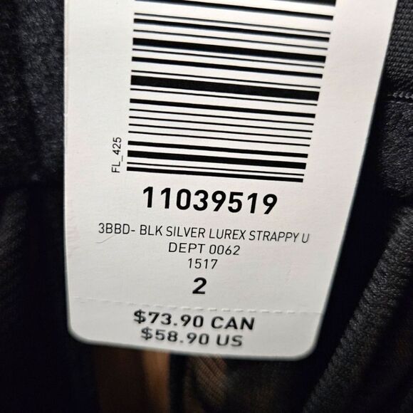 TORRID BLACK STRAPPY LUREX LACE BABYDOLL 2X - Picture 13 of 14